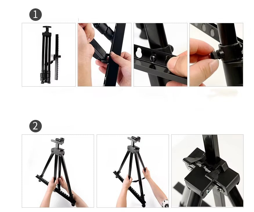 Quick-Fold Tripod Art Easel - Adjustable Drawing Stand