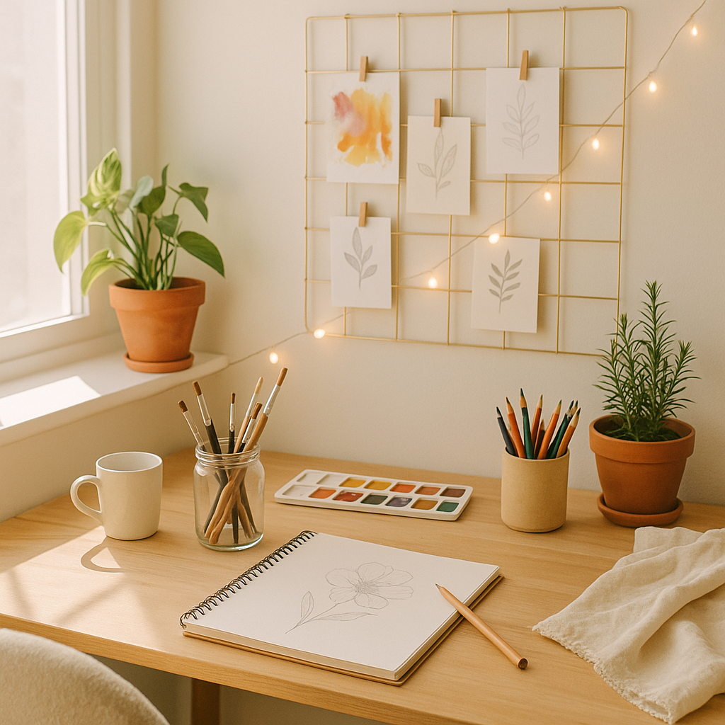 Creating an Aesthetic Art Space at Home on a Budget