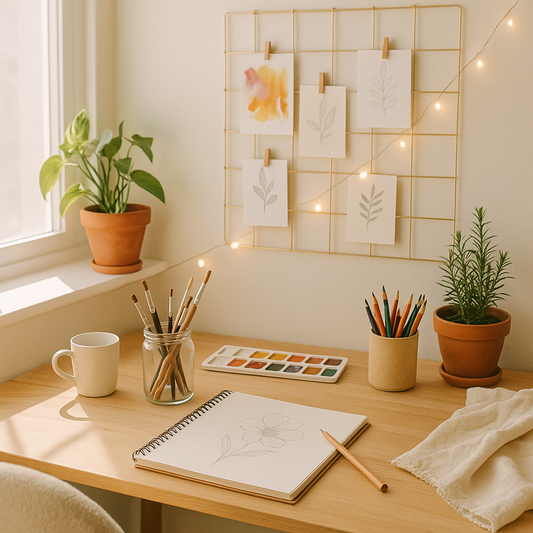Creating an Aesthetic Art Space at Home on a Budget